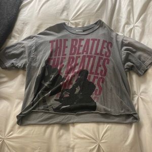 Beatles gray vintage crop top